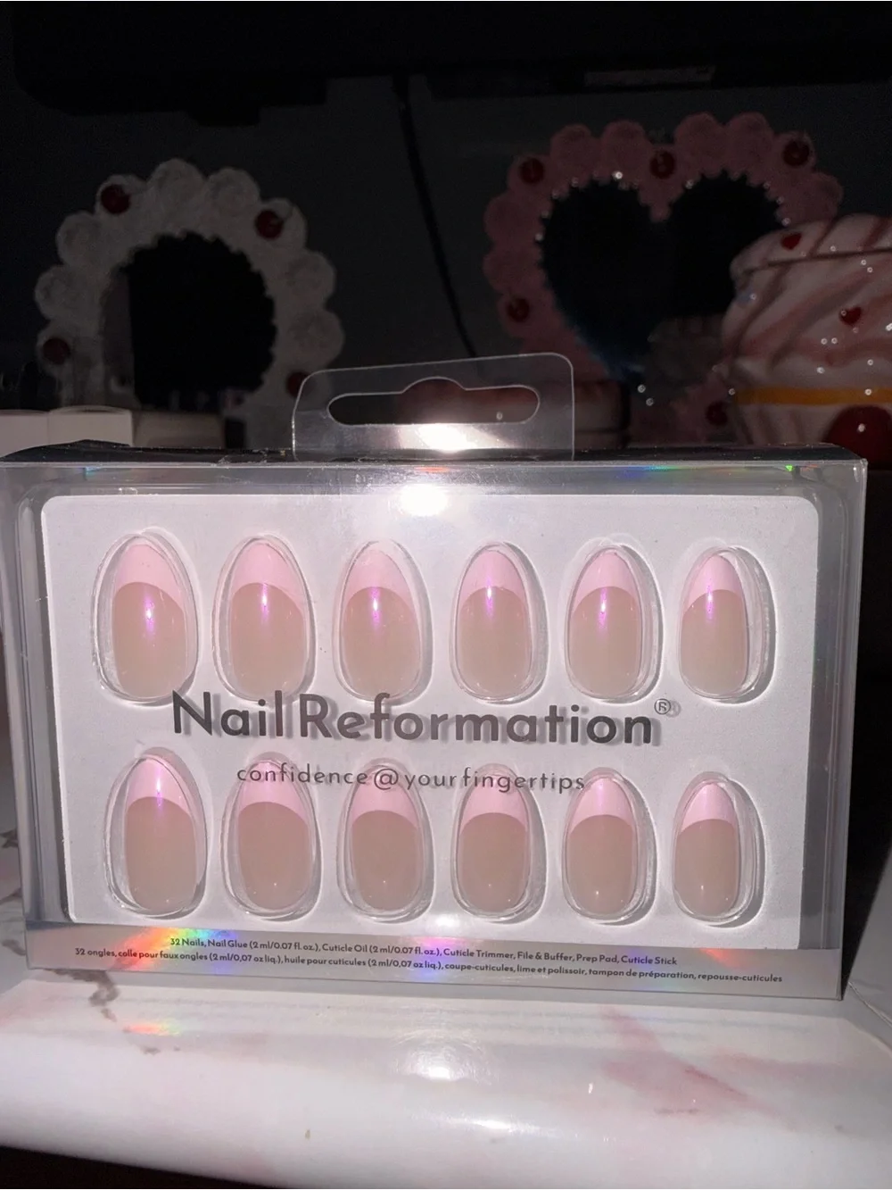 Nail Reformation Pink Glazed French Tip False Nails Set